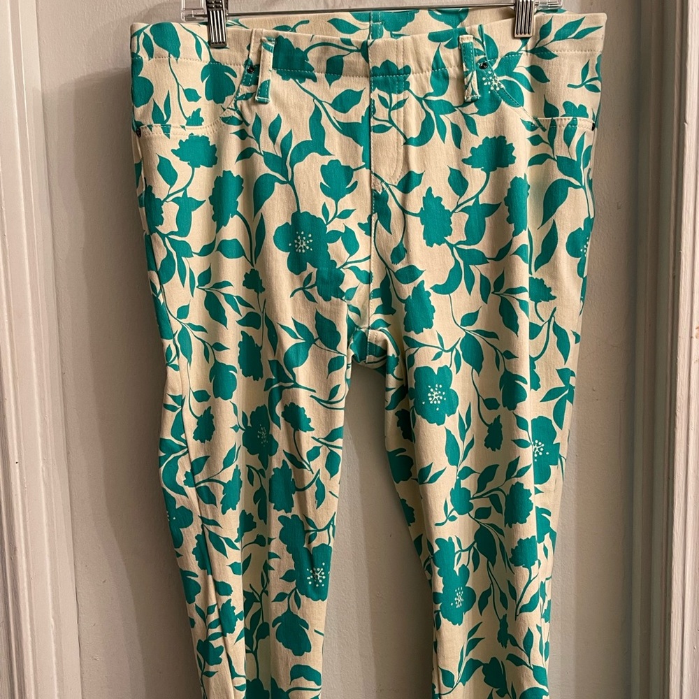 Beige with Green print